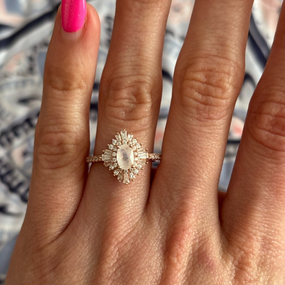 925 Rose Gold Plated Ballerina Ring